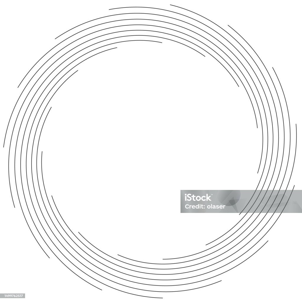 Spiral Line Frame Thin Lines In Spiral Pattern Stock Illustration - Download Image Now ...