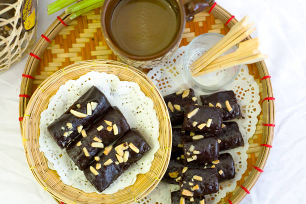 istock Chocolate coated dried thai banana with almonds 1499766699
