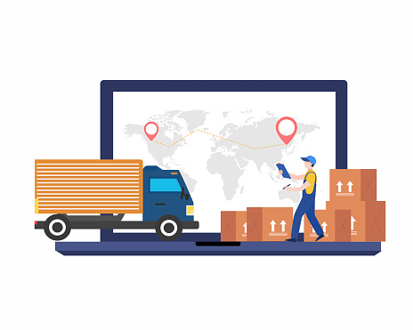 Logistic cargo online websites courier or freight delivery service transportation Cargo Fast Delivery.