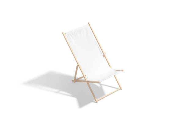 istock Blank white folding beach chair mockup, side view 1499776652
