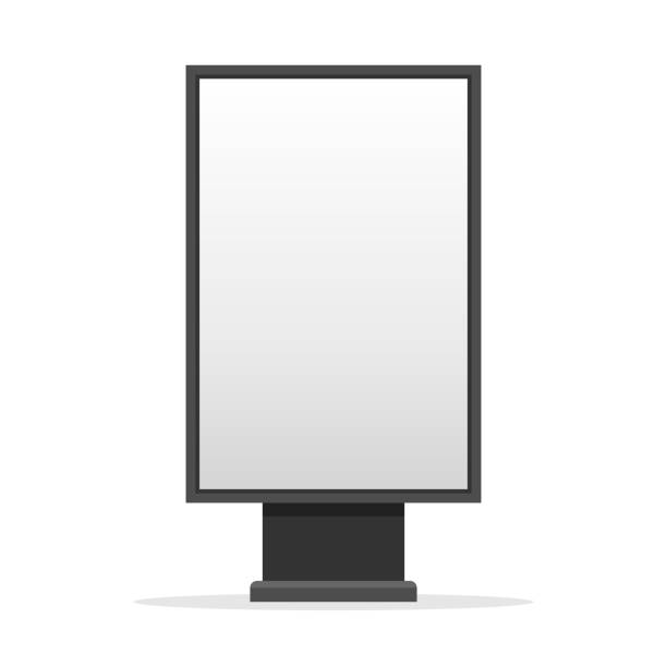 istock Street lightbox display isolated on white background. Billboard blank. City outdoor blank banner for advertise media. Outdoor advertising poster template. Empty bill board for ad media. Vector 1499780362