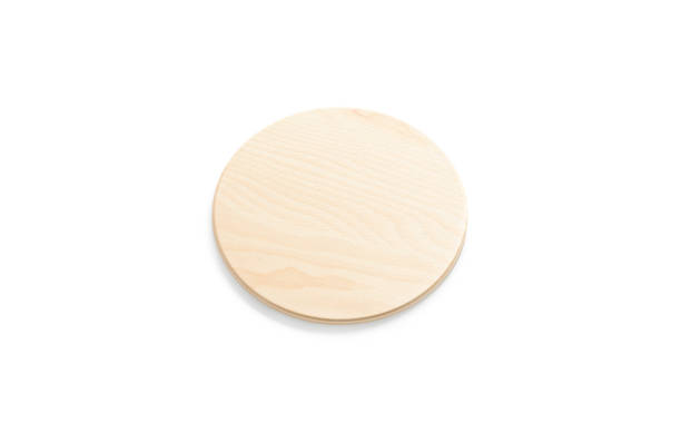 istock Blank round wood plate mockup, side view 1499783070