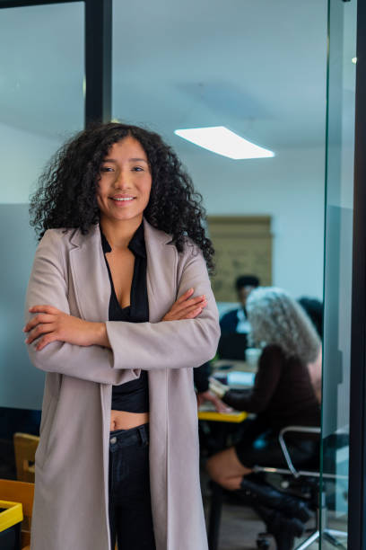 istock Portrait on the brainstorming in the office while pointing on the whiteboard in the office that is a glass 1499783085