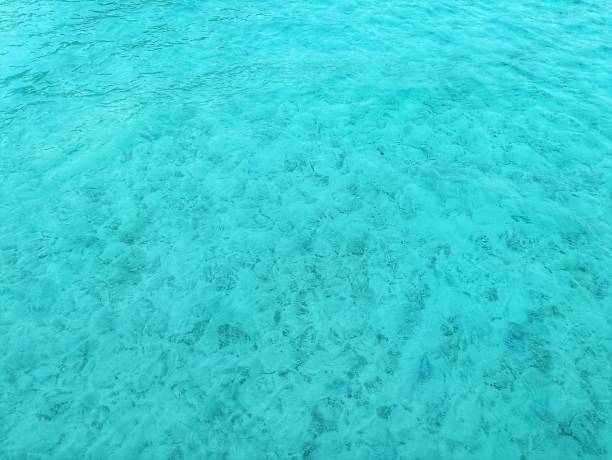 Turquoise sea water at Indian Ocean in Maldives