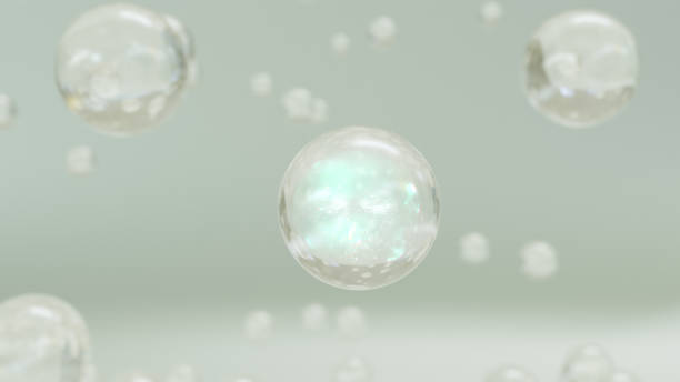 istock Cosmetic background with bubbles Abstract scientific scene 1499789280