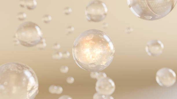 3D rendering for cosmetic reasons serum bubbles