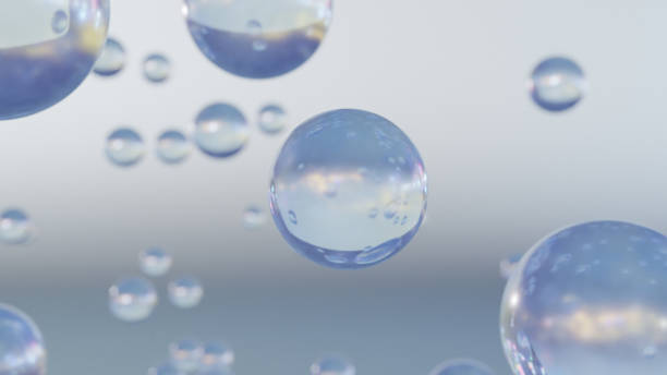istock Bubbles of blue serum on a blurry background. 1499790267