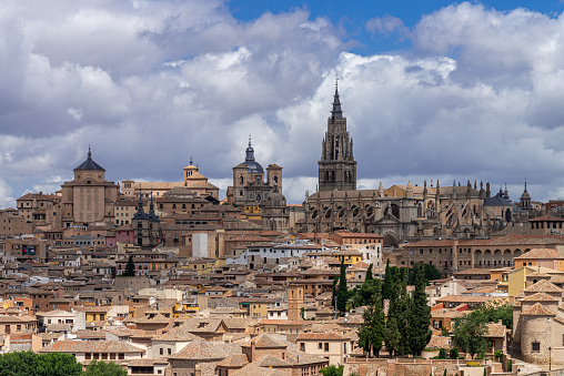 Panoramic view of Toledo city, Spain.