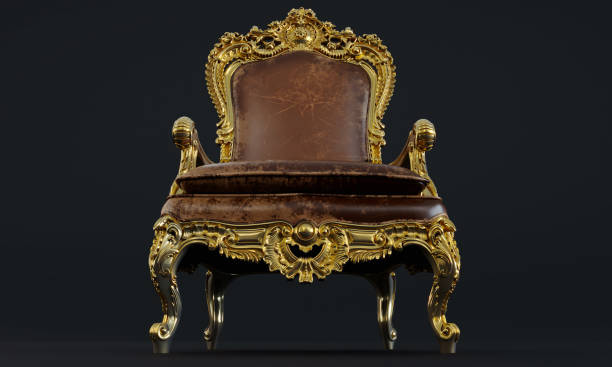 istock old king armchair on a black background, king throne 1499792194