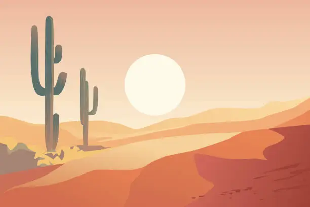 Vector illustration of Desert