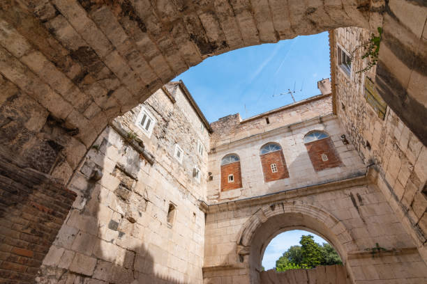 istock Ancient architecture in old town of Split, Croatia. 1499807846