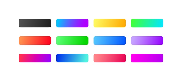 Website Button Layout Website Buttons Flat Color Button Layout For The Site Rectangular ...