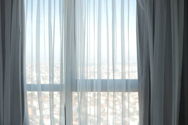 istock close up of clean fabric curtain. 1499822525
