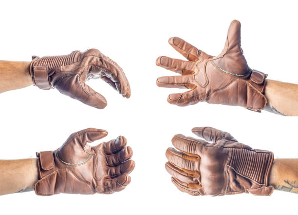 Set skiing sports gloves isolated on white background. 3D graphic
