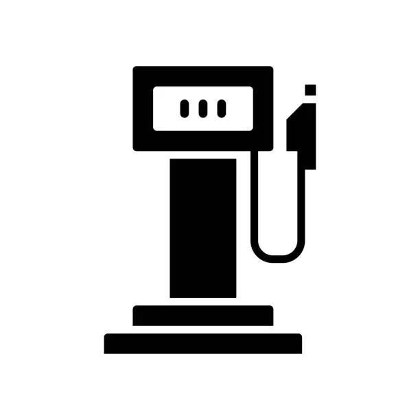 Vector illustration of Fueling Journeys Black Line & Fill Vector Icon