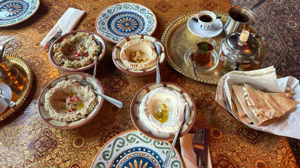 istock Traditional arabic oriental meze assortment. 1499840191