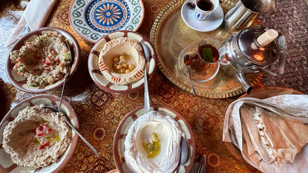 istock Traditional arabic oriental meze assortment. 1499840195