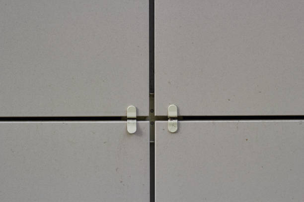 white wall tile beacons. construction and repair. - vehicle door flash imagens e fotografias de stock