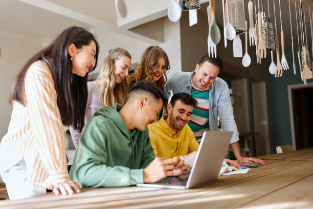 istock Group of friends studying together 1499843604