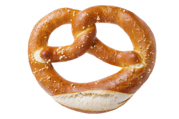 istock Pretzel isolated on white background, top view 1499844947