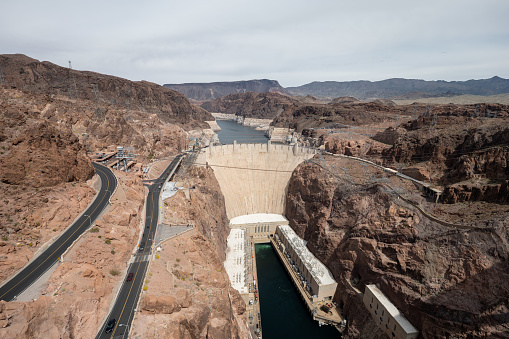Hoover Dam at the border of Arizona and Nevada