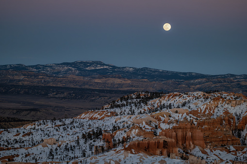 Full Moon over Bryce Canyon National Park