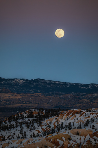 Full Moon over Bryce Canyon National Park