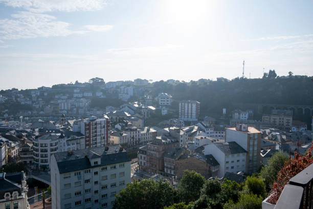 Panoramic view of Luarca, Asturias, Spain