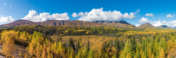 istock Scenic landscape views in Yukon Territory, Canada in panorama, panoramic view 1499862018