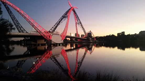 Taken at dusk, sunset over Swan River, Perth