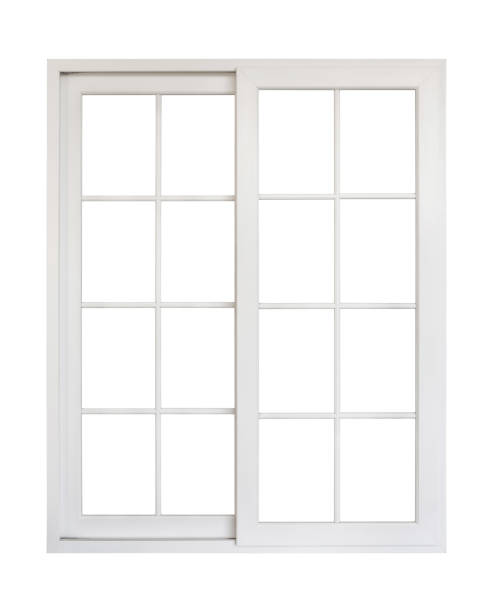 istock Real vintage house window frame isolated on white background 1499867453
