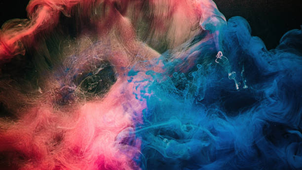 istock Color smoke ink water paint drop blue pink cloud 1499867564