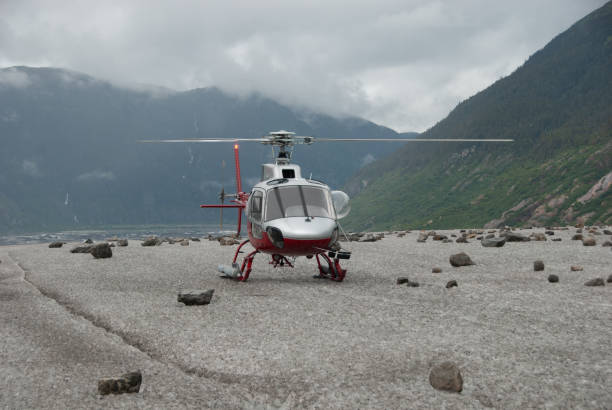 istock Helicopter landing on a glacier 1499872480