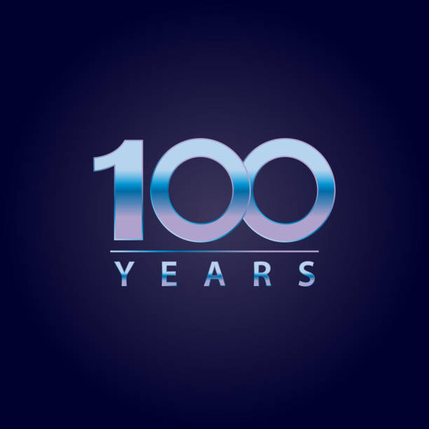 100 years symbol gradient for celebration events, anniversary, commemorative date. hundred years logo