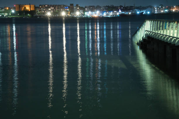 istock reflection of bridge and lights 1499885380