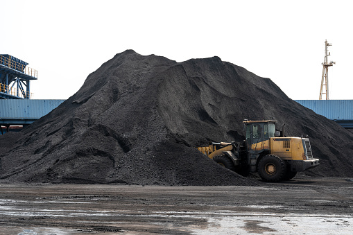 Large coal mine trading yard