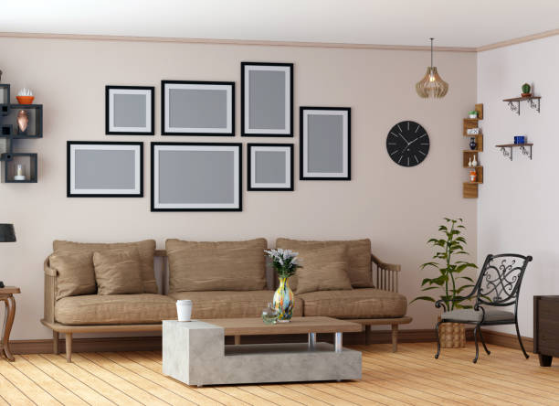 istock living room interior with brown leather sofa next to cofee table 1499895422