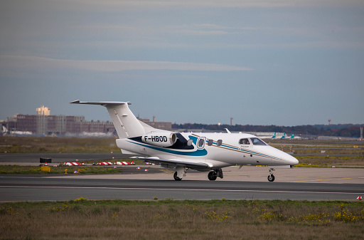 Luxury private Jet departing from  germanys biggest airport.  Frankfurt Airport, Germany