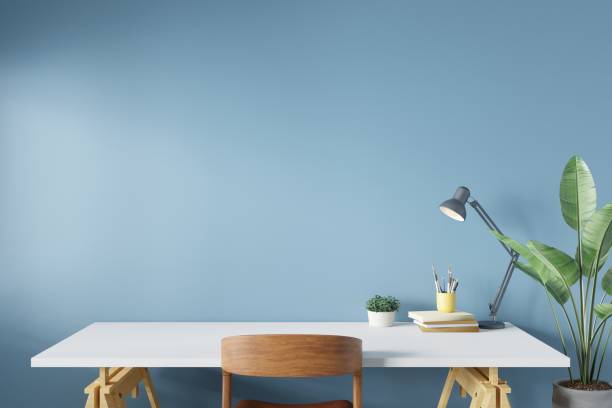istock Workspace home office desk supplies on office workplace. 1499899177