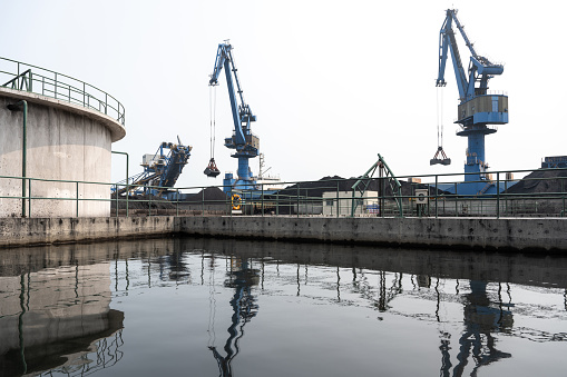 Large coal mine trade loading and unloading dock