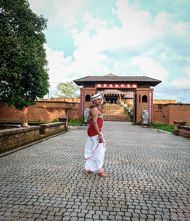 Colombo, Sri Lanka - Sep 8, 2015. A traditional dancer at the show in Colombo, Sri Lanka.