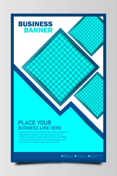 Vector illustration of Modern promotion square web banner for social media