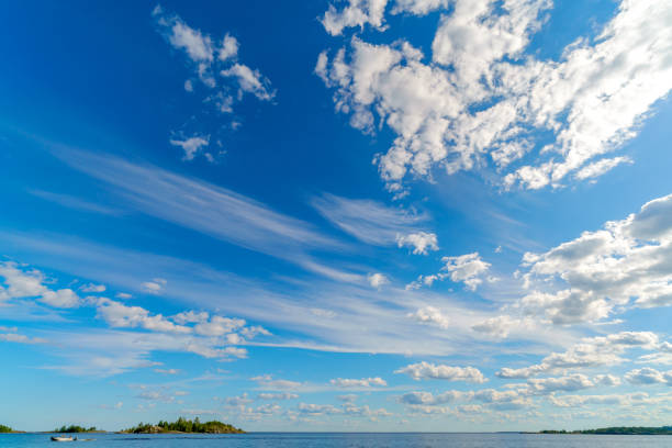 istock White clouds in the blue sky. 1499912307