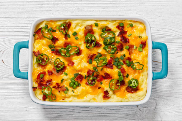 istock Loaded smashed potatoes with cheese, bacon, cream 1499914688