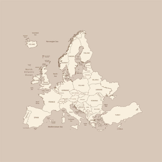 Europe map vector of the Europe map drawing of the map of moldova stock illustrations