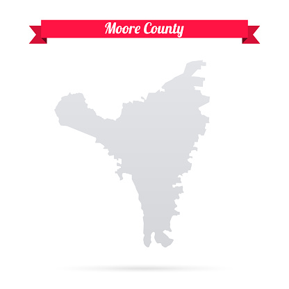 Map of Moore County - Tennessee, isolated on a blank background and with his name on a red ribbon. Vector Illustration (EPS file, well layered and grouped). Easy to edit, manipulate, resize or colorize. Vector and Jpeg file of different sizes.
