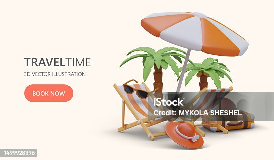 istock Lazy rest on beach. Comfortable conditions for sunbathing in tropical country 1499928396