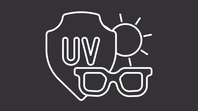 UV protection white icon animation