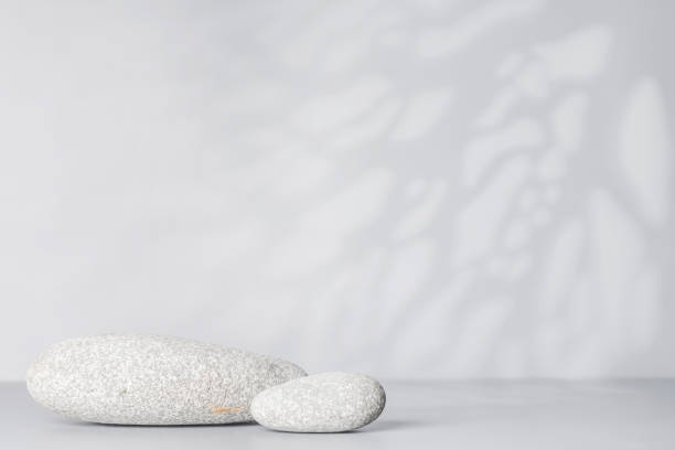 istock Backdrop with smooth sea pebbles, perfect podium 1499934960
