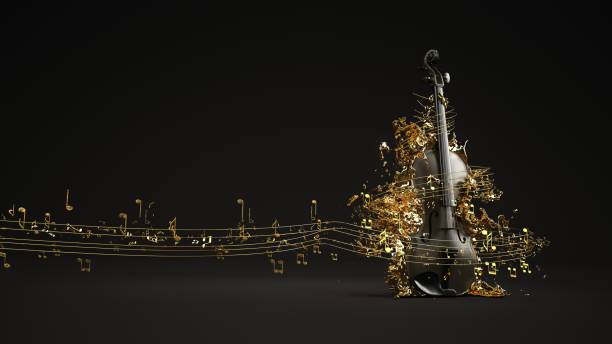 istock Golden Sheet Music Violin 1499936000